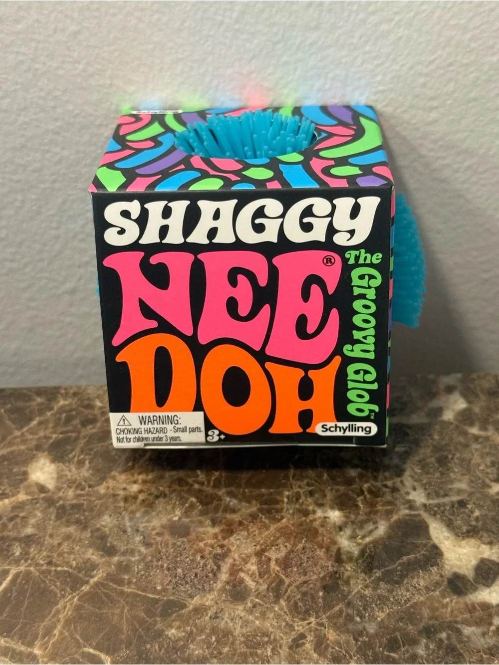 Shaggy NeeDoh Groovy Globe Sensory Toy - Blue by Schylling